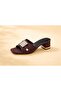 07005 Thick Heel Women's Comfortable Evening Dress Slippers