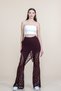 Women's Summer Plum High Waist Tulle Lace Elastic Waist Wide Leg Pants Casual Daily Office Stylish 30370