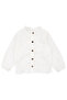 Girl's White Navy Blue Floral Embroidered Buttoned Shirt and Denim Salopet Set - 4
