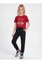 Round Neck T-Shirt Long Sweatpants Print Detailed Girls' Top and Bottom Set - 2