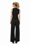 Women's V-Neck Button Detailed Lined Fabric Vest Trousers Double Set 6709 - 5