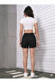 2-Pack Women's Shorts Set - Black and Gray High-Waisted No-Show Oversize Shorts - 6