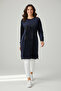 Women's Tunic with Stone Detail on the Front and Six Straps, Elasticated at the Waist