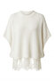 Batwing Sleeve Skirt Lace Detailed Mercerized Blouse - Ecru