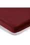 Linestyle Double 100% Cotton Satin Fitted Sheet 160X200+35 cm Claret Red - 3