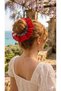 Betty Bands Red Navy Blue Lace Scrunchie Hair Tie – Stylish Voluminous Hair Band for Daily and Special Use - 5