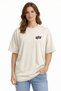 Beige Oversize T-Shirt Unisex 100% Cotton Original Text Casual Men's Women's T-Shirt - 2