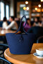 Natural Looking Vegan Beach Bag or Daily Bag with Colorful Self-Tie Straps