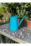 Galvanized Metal Plant Watering Container 3.1 Lt Turquoise Blue