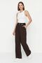 Brown Double Belted Trousers 8413A