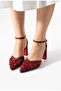 Sparkling Stone Embellished Heeled Shoes 9 cm Stylish Women's Shoes - 4