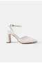 Sparkling Stone Embellished Heeled Shoes 9 cm Stylish Women's Shoes - 3