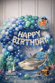 Sea-Themed Happy Birthday Balloon Set – Shark & Pirate Octopus Concept