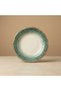 Porcelain Green Flat Plate 20 cm Set of 6 - Cake Plate - Dessert Plate - 4