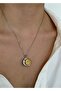 Steel Gold, Moon Sun Necklace 45 cm (+5 cm Extension) - 4