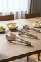 Aurea 8 Piece Steel Tongs and Sauce Ladle Serving Set - 3