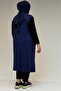 54017 Large Size Covered Buttoned Wear-And-Go Combed Cotton Vest - Indigo - 4