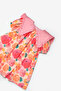 Powder Pink Pointed Collar Floral Patterned Girl's Dress - Megan - 7