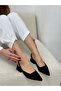 Black Suede (Terry) Women's Ballerinas - 2