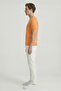 Clermont Orange 100% Cotton Crew Neck Knitwear T-Shirt - 3