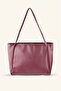 Large Size Hand and Shoulder Bag - Burgundy