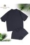 -Unisex Short-Sleeved T-Shirt-Shorts 2-Piece Set 100% Cotton Oversize - 2