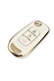 Clio 5 Megane 4 Captur Kadjar Compatible Gold Metal Key Case Cover Premium Car Remote Protector - 2