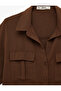 Aerobin Fabric Comfortable Fit Short Sleeve Summer Shirt with Tie Detail and Pockets - 5