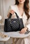 Stylish Women's Shoulder Bag with Quilted Details and Chain, Lightweight, for Daily Wide-Spread Use - 7