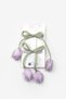 2-Piece Girl's Clip Buckle with Lilac Tulip Figure