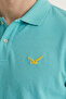 Cayman Turquoise 100% Gazeli Aegean Cotton Polo T-Shirt - 3