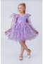 Girl's Purple Princess Dress Tulle Evening Dress-1683M