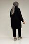 47088 Plus Size Shoulder Stone Detailed Trouser Suit - Black - 6