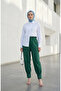 Elastic Waistband Stoned Trousers 71101-05 Green - 2