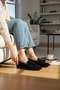 Genuine Leather - Suede Ballerinas - Women's Ballerina Shoes - 2