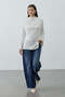 Drawstring Modal Knitted Blouse Ecru - 2