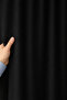 Black Blackout Background Curtain Blackout Sunshade Lightproof Thick Fabric Plain Pleat - 3