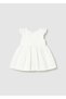 Flower-Detail Dress for Ages 1-4 - Cream - 4