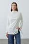 Drawstring Modal Knitted Blouse Ecru - 7