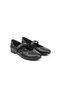 Black Leather Pin Detailed Round Toe Women's Casual Ballerinas - 4