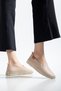 Genuine Leather Orthopedic Women's Casual Shoes Beige Laceless Transparent Sole - 5