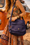 Design Plain Navy Blue Color Postman Business School Document Laptop Bag Daily Use Shoulder Bag - 2