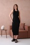 Women's Crew Neck Sleeveless Fit Knitwear Dress - 2