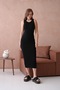 Women's Crew Neck Sleeveless Fit Knitwear Dress