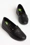 Genuine Leather Orthopedic Women's Casual Shoes with Black Thermo Oval Embroidery Detail - 3