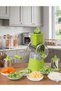 3-Headed Rotary Grater, Manual Vegetable Chopper, Practical Rotary Handle Hand Grater Length: 22 cm - 3