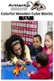 Colorful Wooden Cube Blocks 1X1X1Cm 100Pcs Wood Colorful Square Block Educational Developer Toy Cube Mat - 4