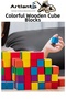 Colorful Wooden Cube Blocks 2.5X2.5Cm 16Pcs Wood Colorful Square Block Educational Developer Toy Cube m - 4