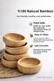 Natural Mambu Wood Snack Bowl Set |   Sauce Bowl, Jam Bowl and Snack Presentation Bowl Set, 6 Pieces - 8