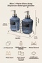 Blue 2-Piece Glass Soap Dispenser/Detergent Dispenser, 500 Ml, with Silver Color Metal Stand, 21.5X9X23 cm - 2